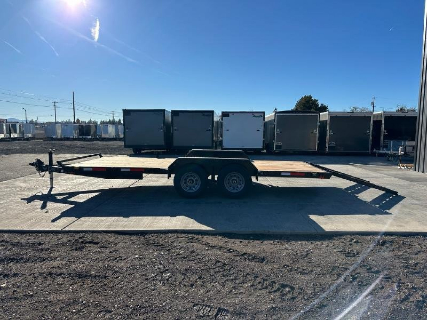 New 7x18 Tandem Axle 10k Flatbed Trailer