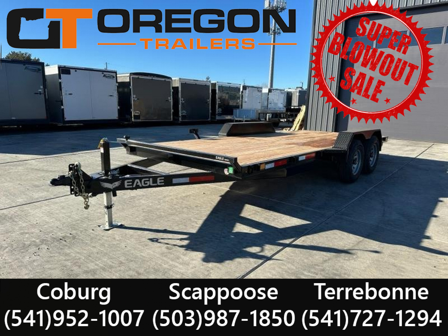 New 7x18 Tandem Axle 10k Flatbed Trailer