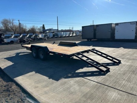 New 7x18 Tandem Axle 10k Flatbed Trailer