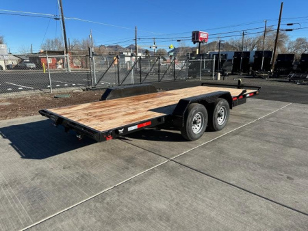 New 7x18 Tandem Axle 10k Flatbed Trailer