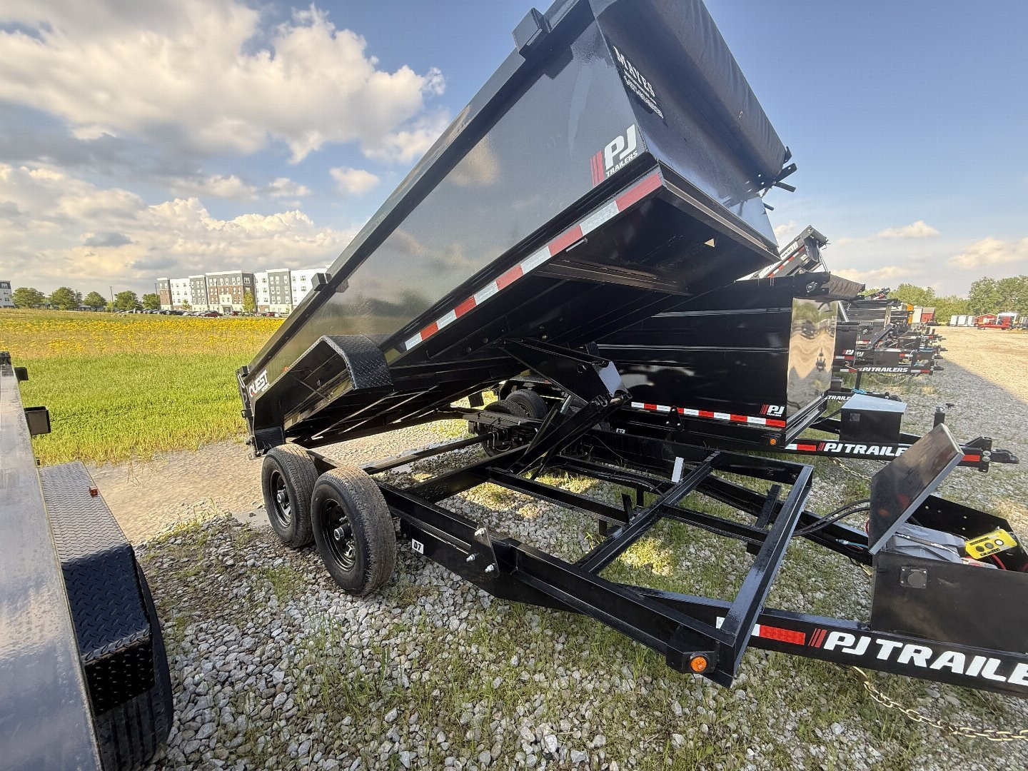 New 2026 PJ Trailers D7142 Dump Trailer 83X14 TA 24" SIDES (GVW:14000) BLACK