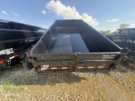 New 2026 PJ Trailers D7142 Dump Trailer 83X14 TA 24" SIDES (GVW:14000) BLACK