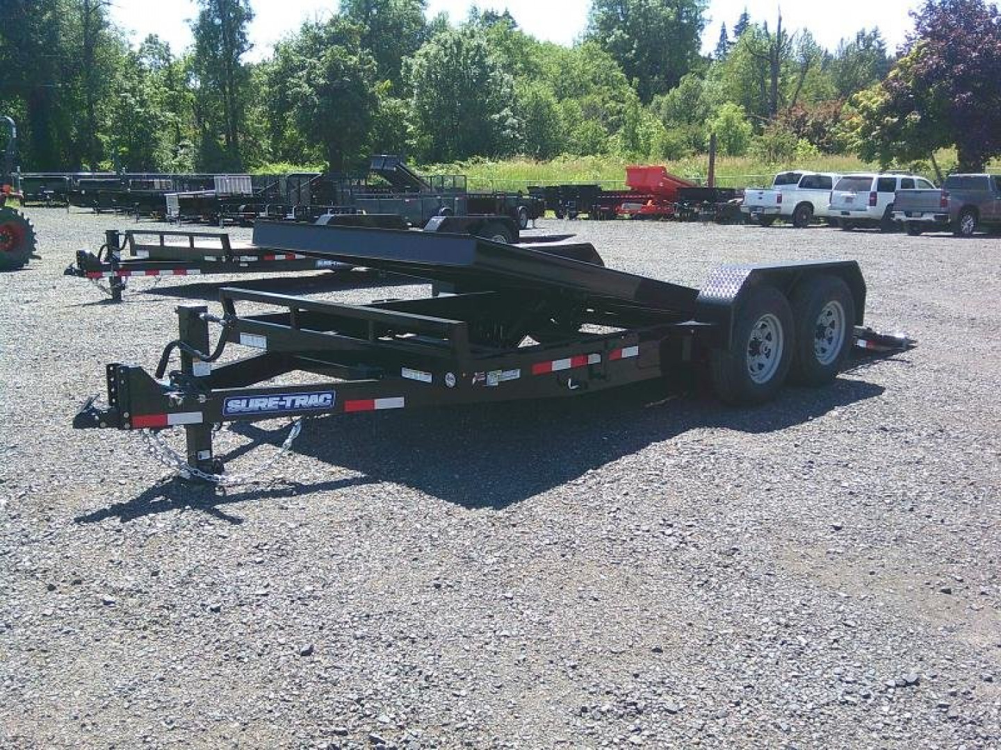 New 7x18 Tandem Axle 14K Equipment Tilt Trailer
