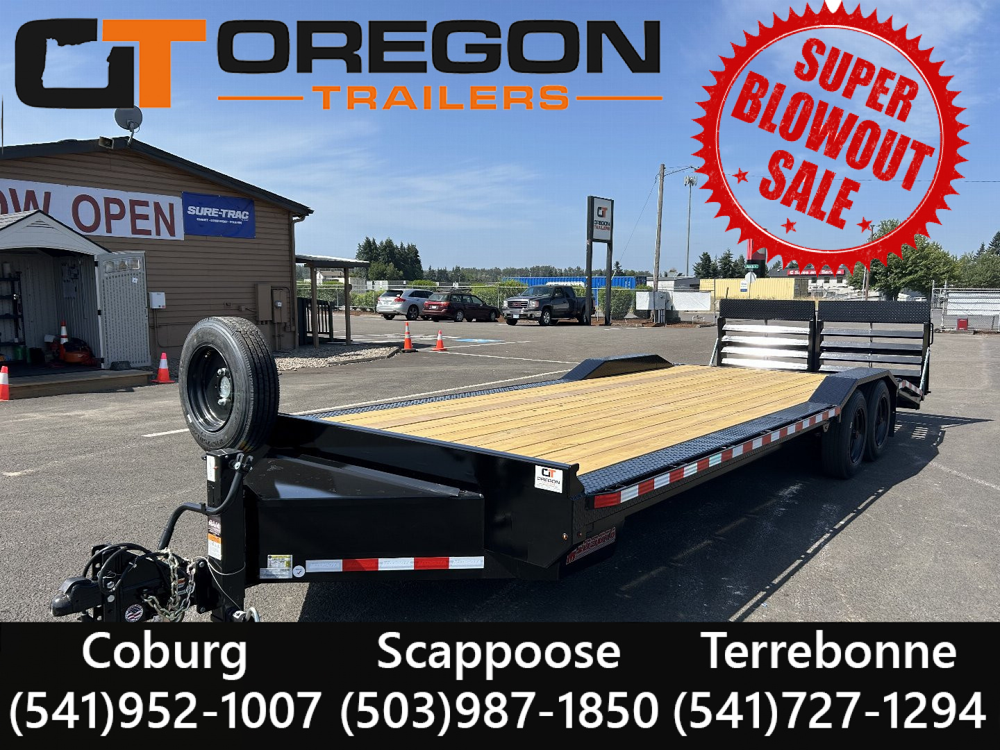 New 2025 Midsota 8.5x24 Flatbed Equipment Trailer 17.6K GVWR