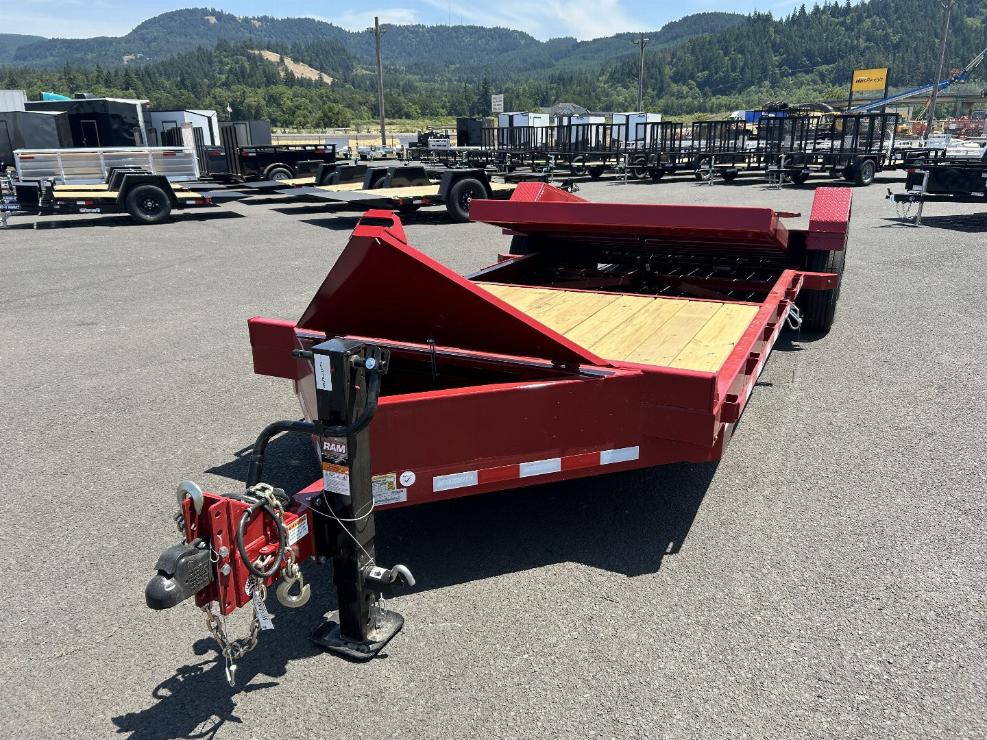 New 2025 Midsota 7x24 Split Tilt Equipment Trailer 17.6K GVWR