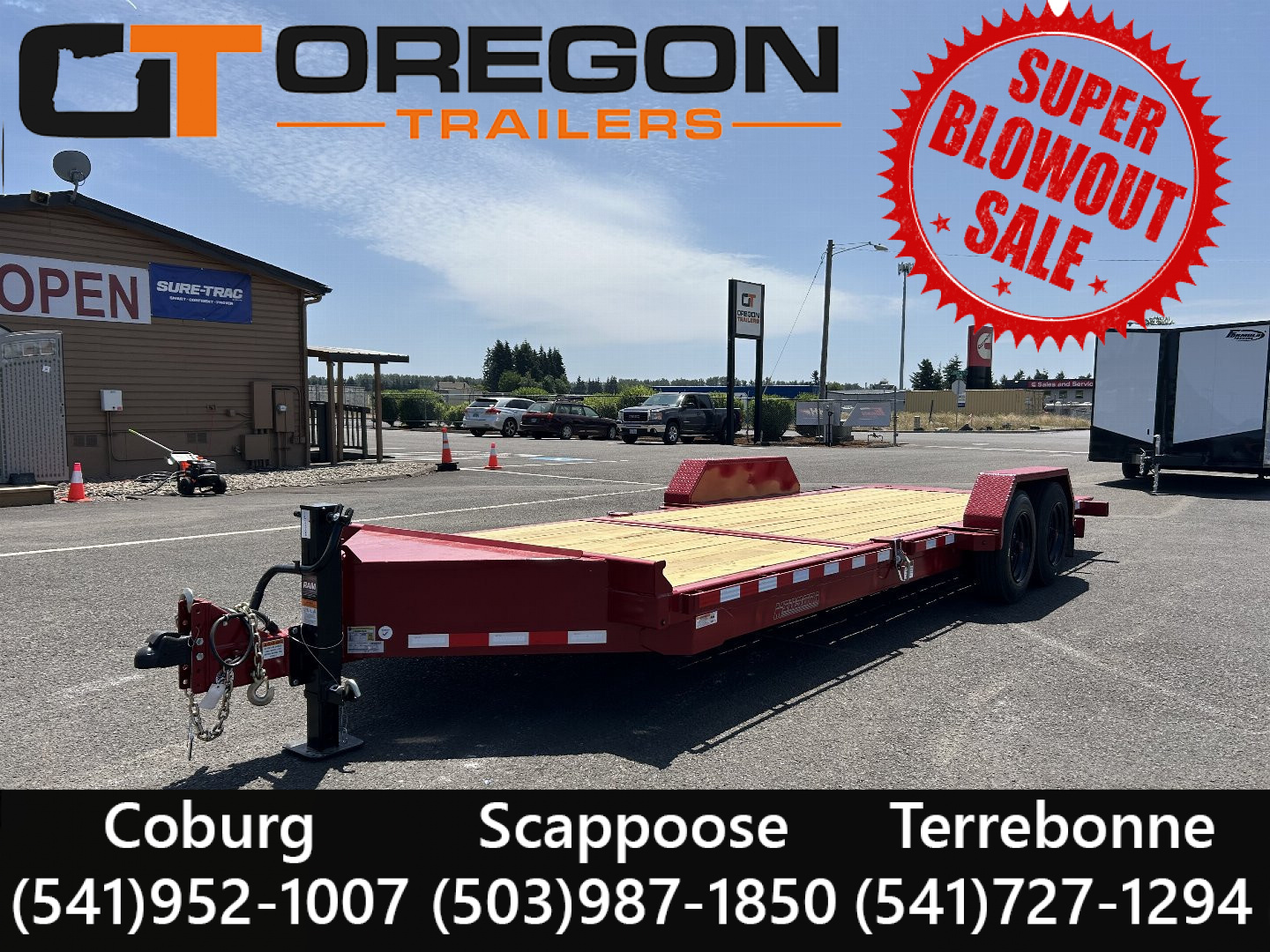New 2025 Midsota 7x24 Split Tilt Equipment Trailer 17.6K GVWR