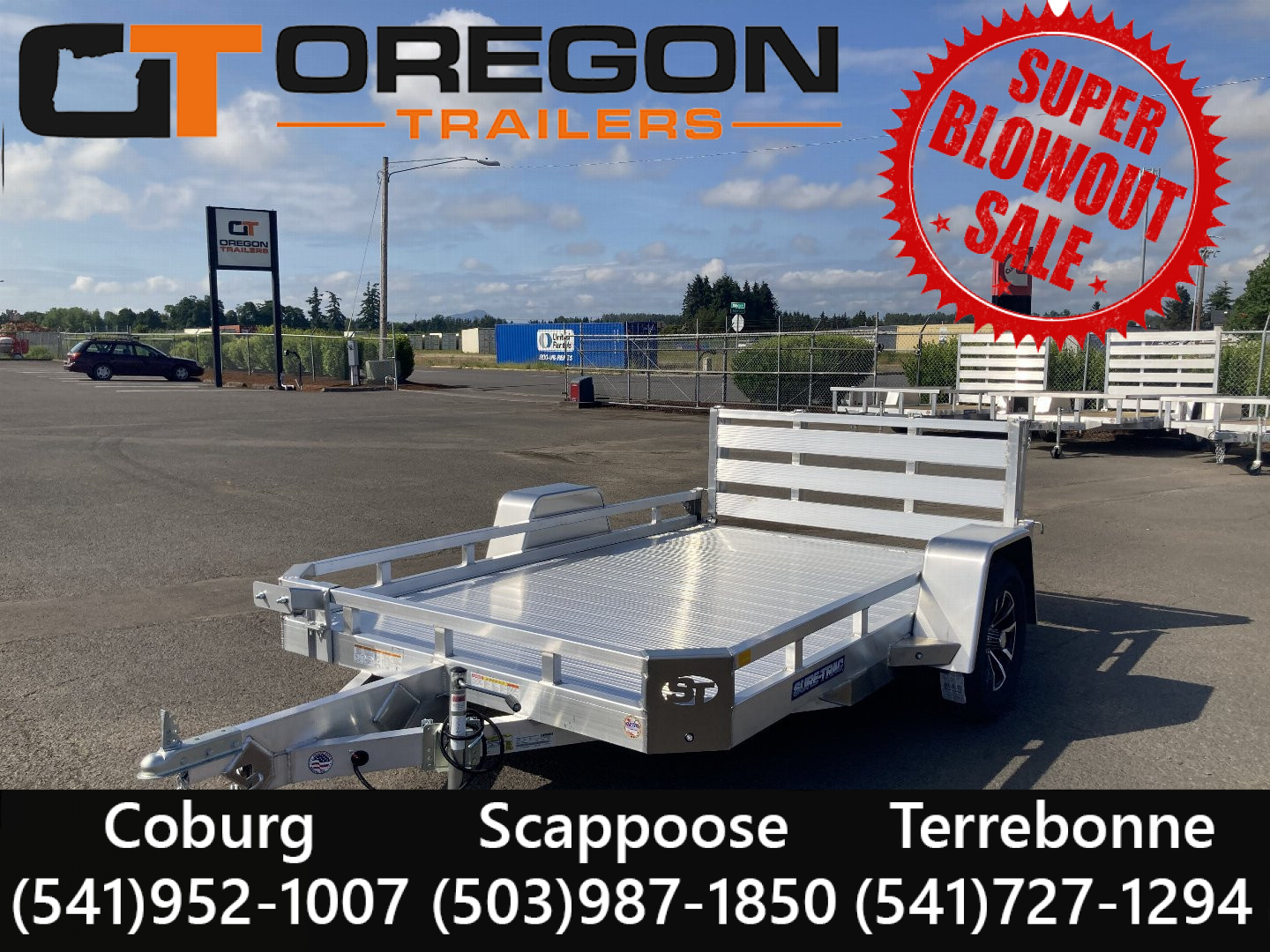 New 2025 Sure-Trac 7x10 Aluminum Low Side Utility 3K GVWR