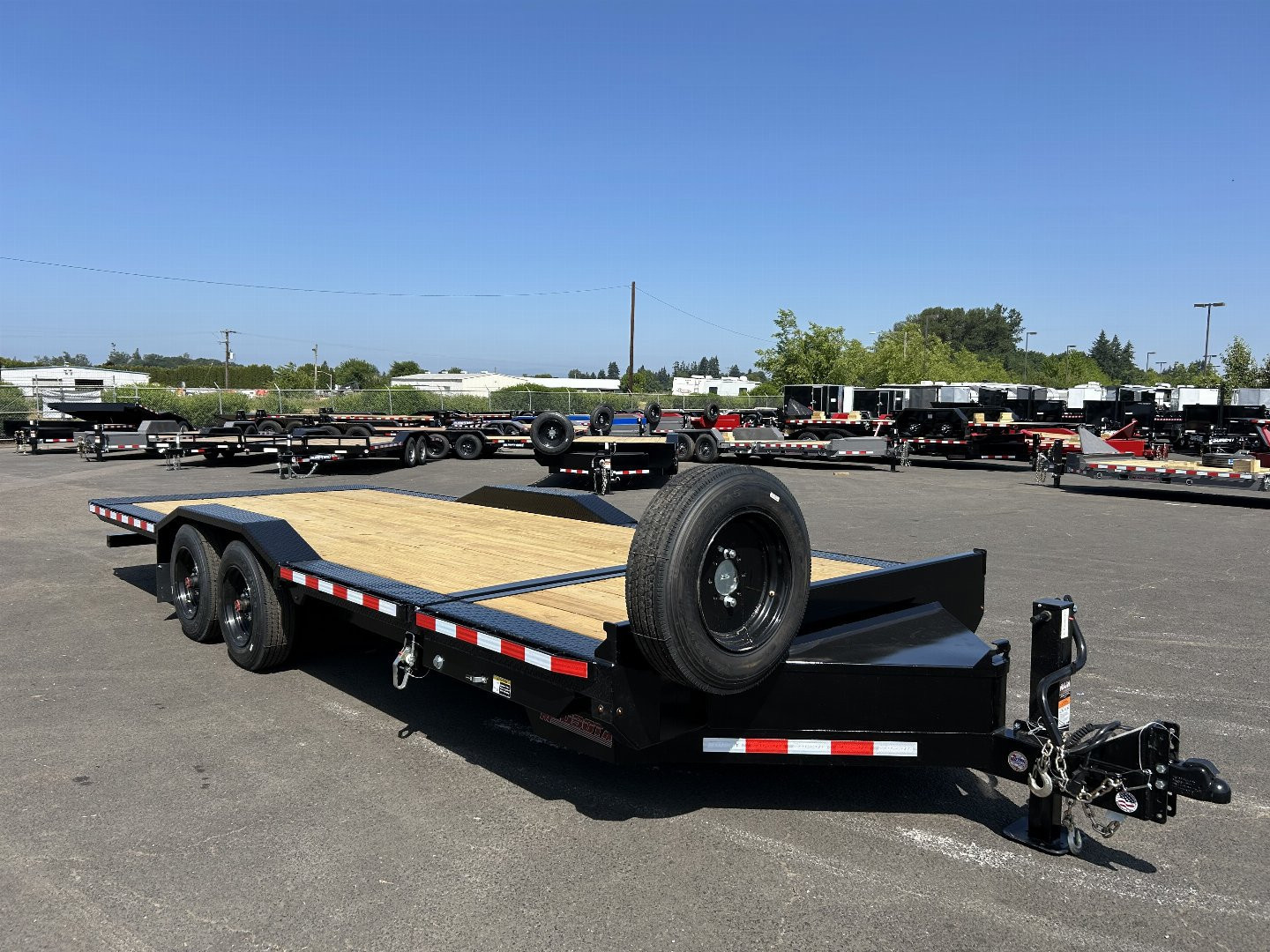 New 2025 Midsota 8.5x22 Split Tilt Equipment Trailer 17.6K GVWR