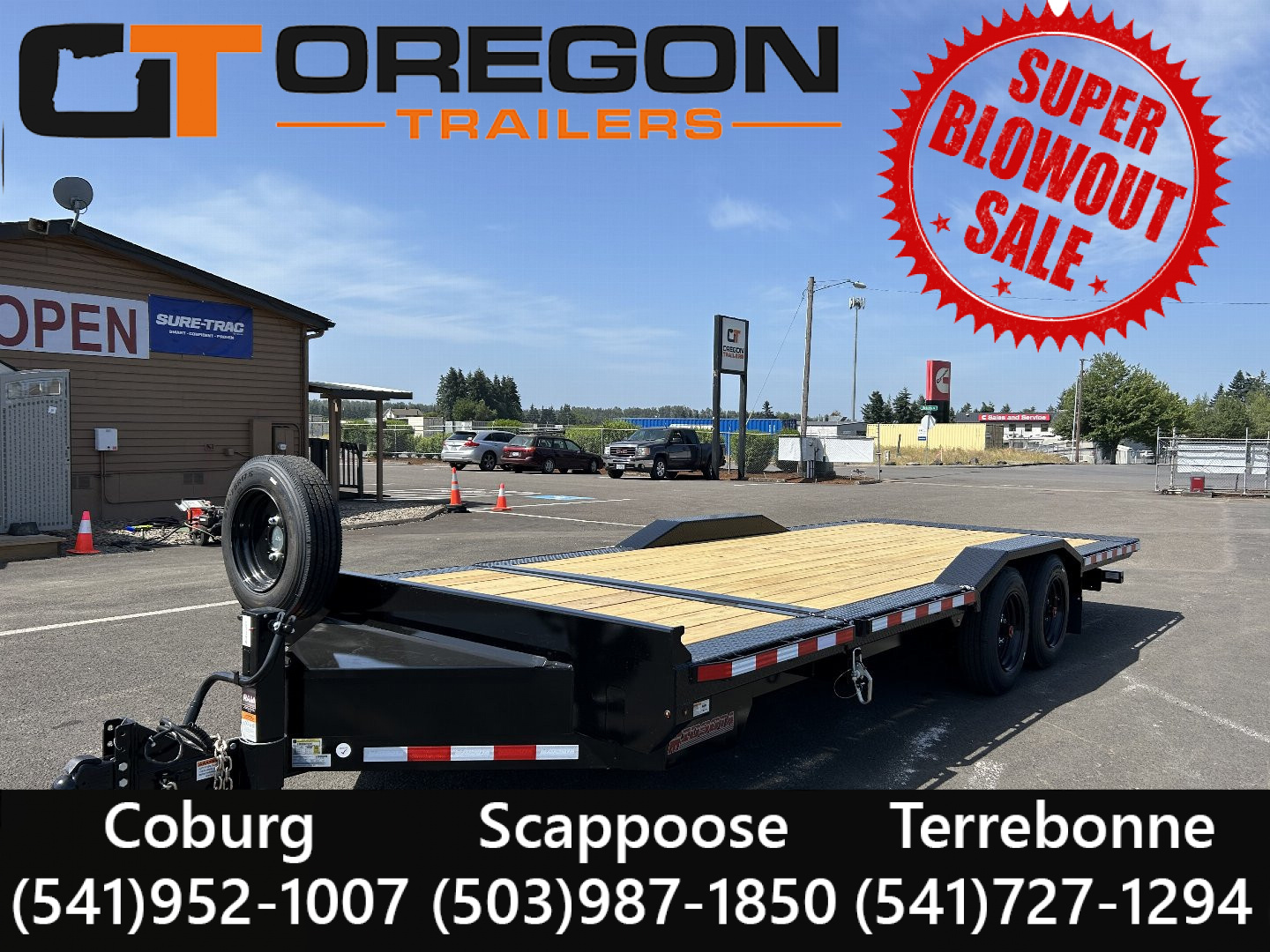 New 2025 Midsota 8.5x22 Split Tilt Equipment Trailer 17.6K GVWR