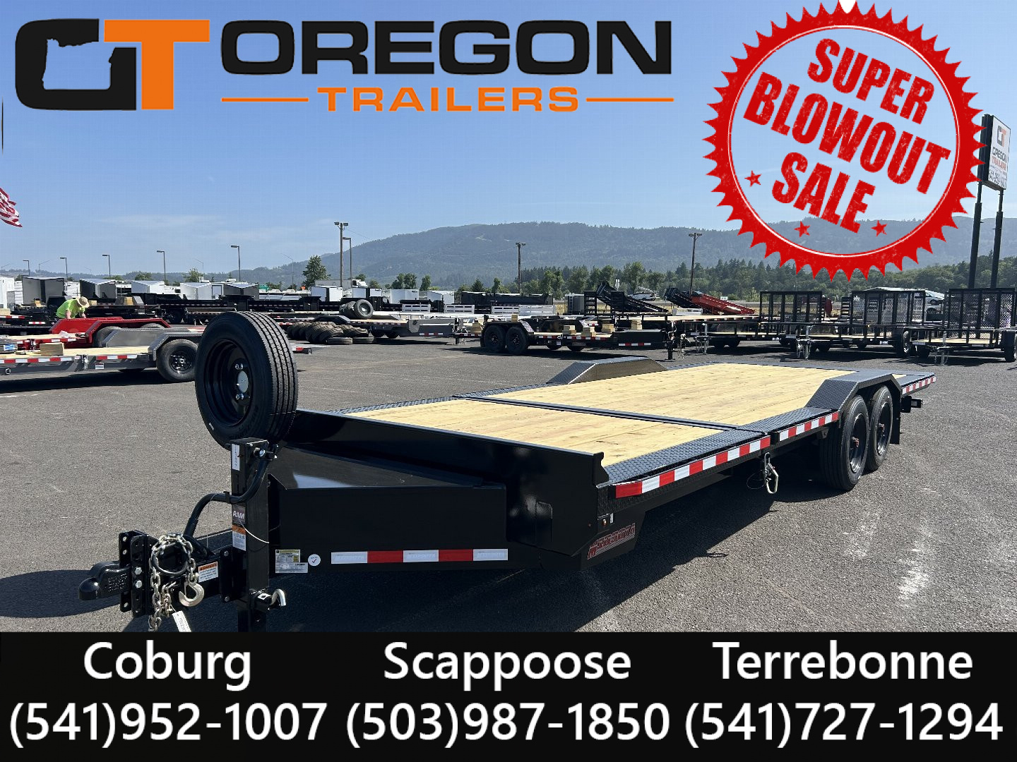 New 2025 Midsota 8.5x22 Split Tilt Equipment Trailer 17.6K GVWR