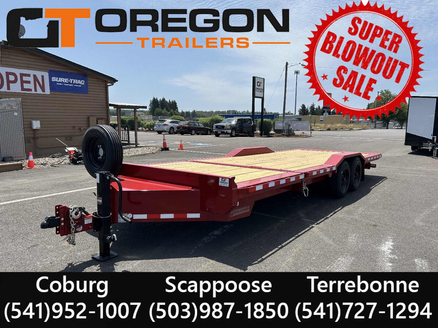 New 2025 Midsota 8.5x24 Split Tilt Equipment Trailer w/ Drive Over Fenders and Outriggers 17.6K GVWR