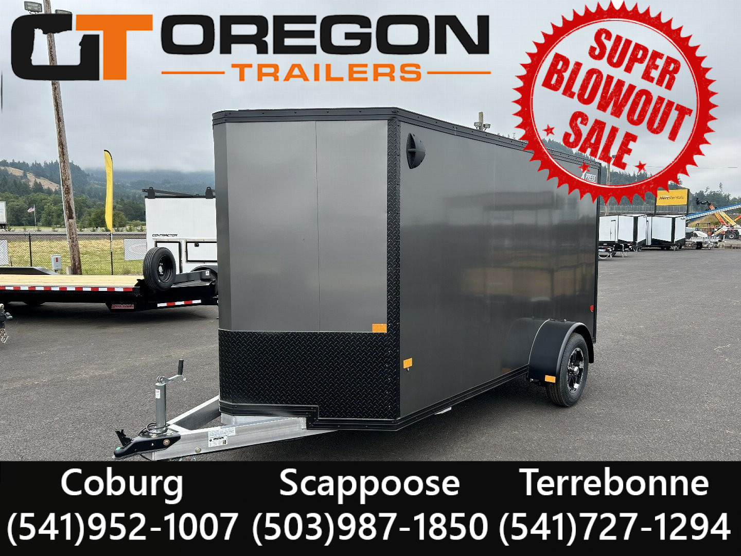 New 2025 ALCOM 6X12 Aluminum Enclosed Trailer W/ Rear Ramp Door 3K GVWR