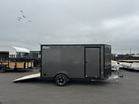 New 2025 ALCOM 6X12 Aluminum Enclosed Trailer W/ Rear Ramp Door 3K GVWR
