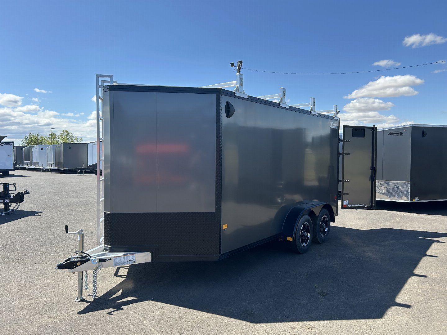 New 2025 ALCOM 7X14 LOADED Contractor Enclosed Trailer