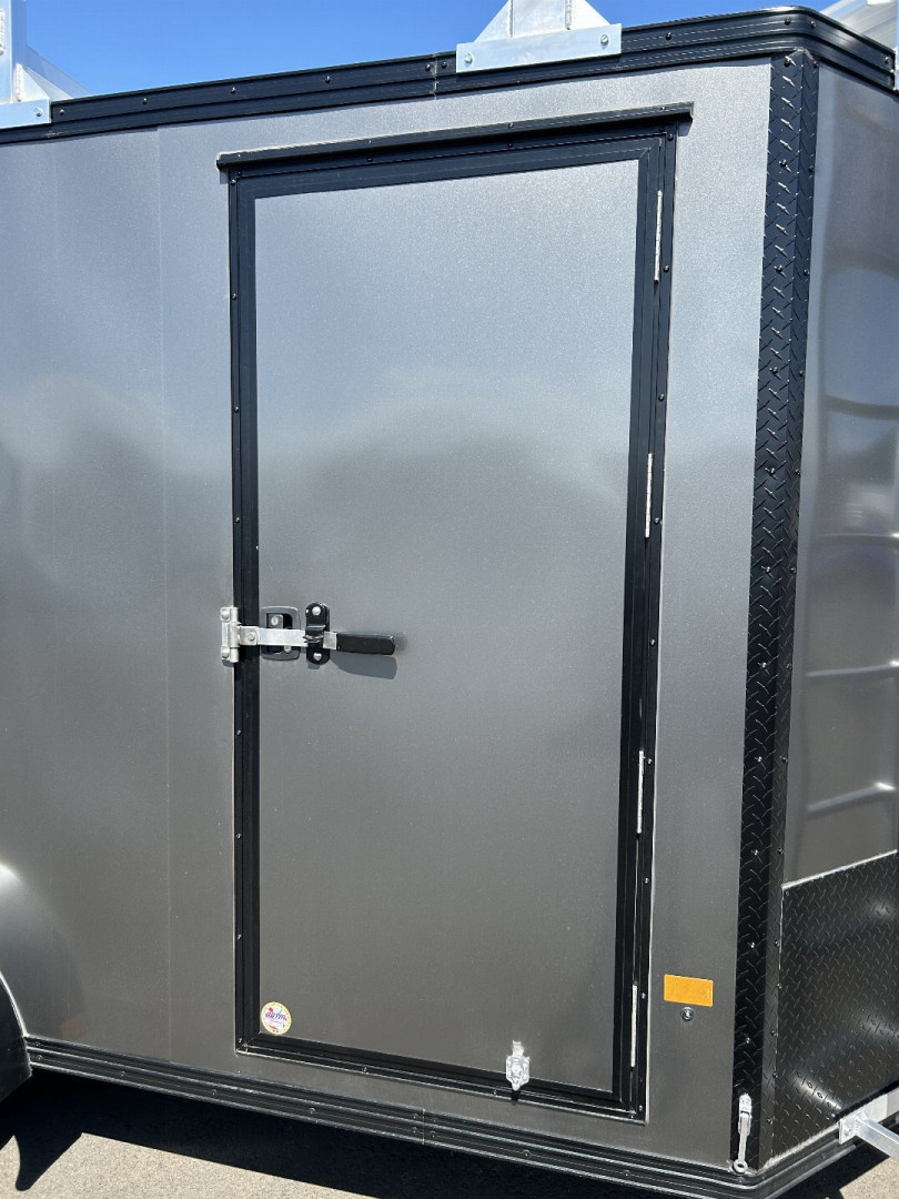 New 2025 ALCOM 7X14 LOADED Contractor Enclosed Trailer