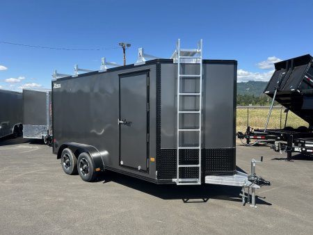 New 2025 ALCOM 7X14 LOADED Contractor Enclosed Trailer