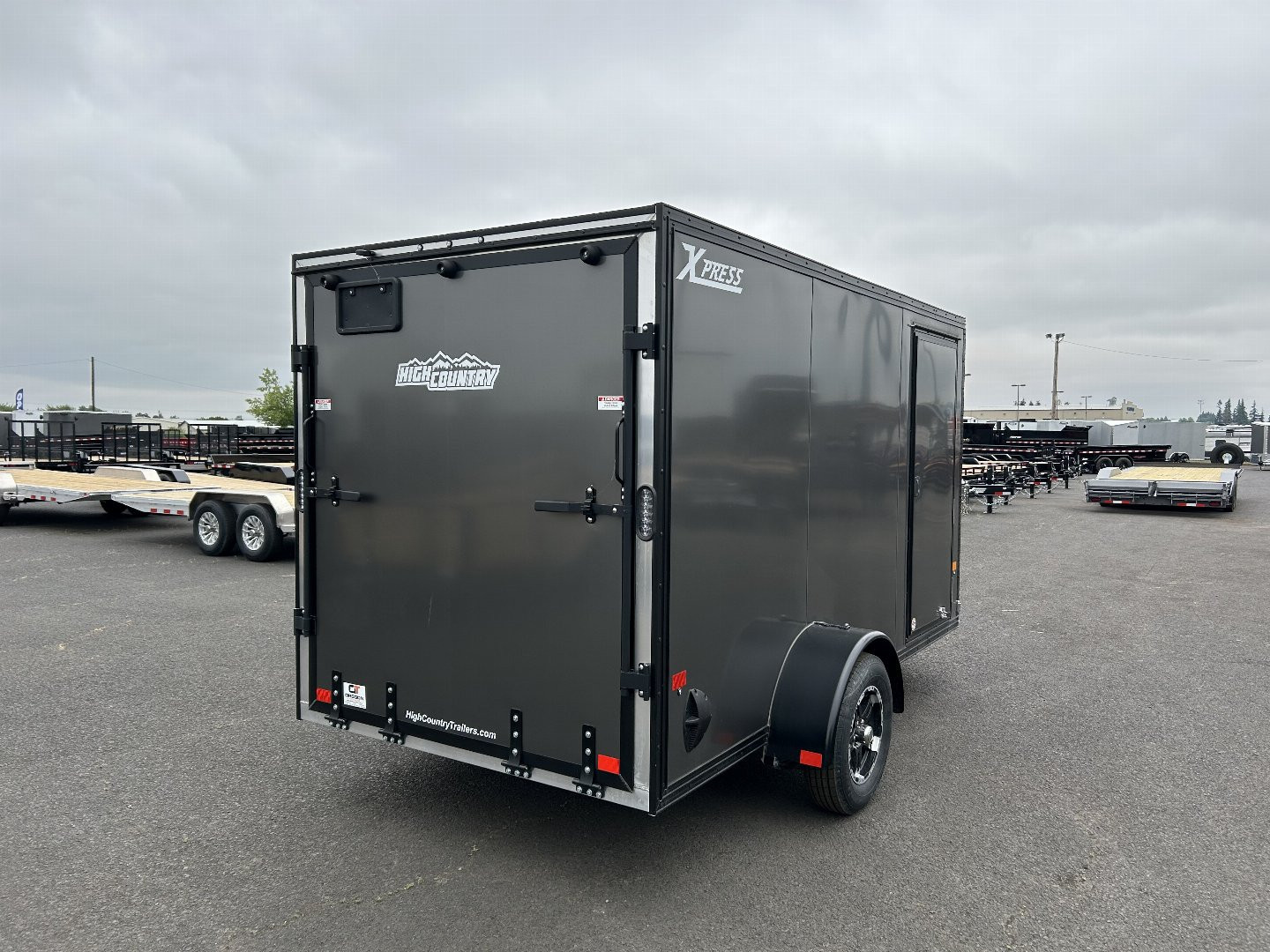 New 2025 ALCOM 6X12 Aluminum Enclosed Trailer W/ Rear Ramp Door 3K GVWR