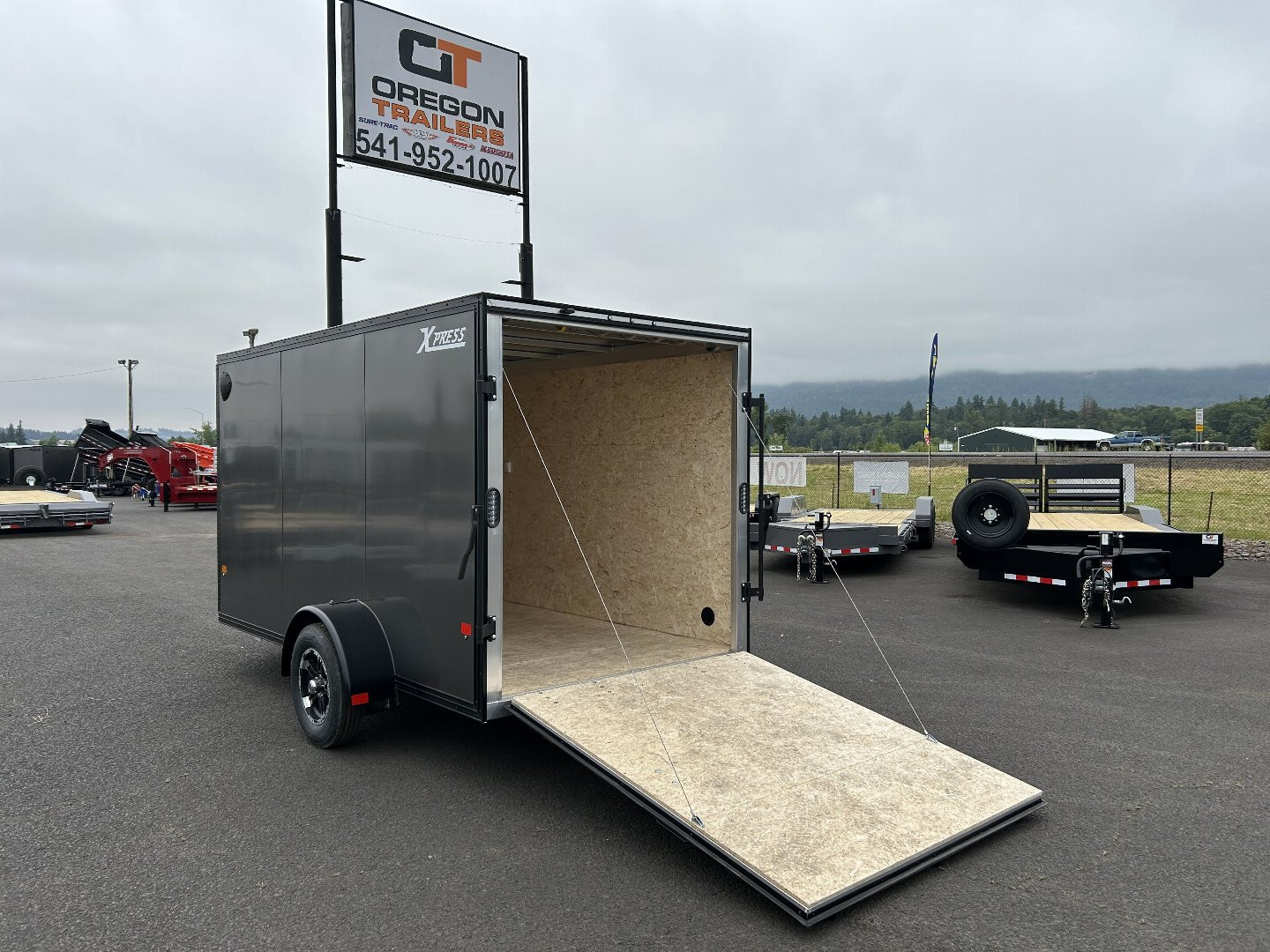 New 2025 ALCOM 6X12 Aluminum Enclosed Trailer W/ Rear Ramp Door 3K GVWR