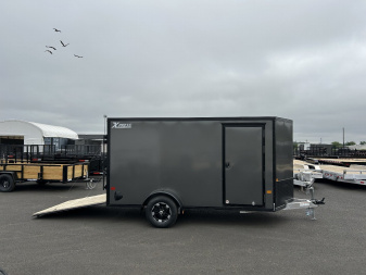 New 2025 ALCOM 6X12 Aluminum Enclosed Trailer W/ Rear Ramp Door 3K GVWR