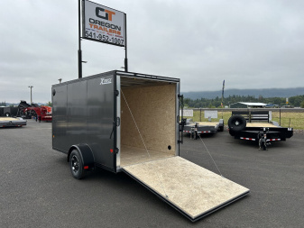 New 2025 ALCOM 6X12 Aluminum Enclosed Trailer W/ Rear Ramp Door 3K GVWR