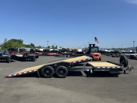 New 2025 Midsota 8.5x24 (18+8) Split Tilt Equipment Trailer 17.6K GVWR