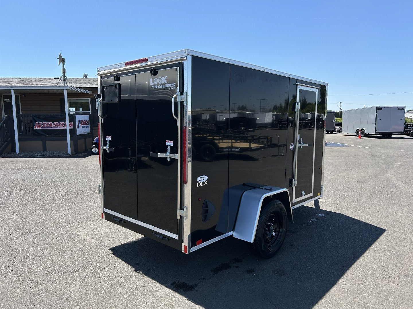 New 2025 Look 5X10 DLX Enclosed Cargo Trailer with Rear Ramp Door 3K GVWR
