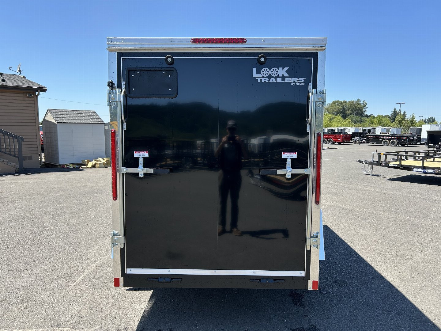 New 2025 Look 5X10 DLX Enclosed Cargo Trailer with Rear Ramp Door 3K GVWR