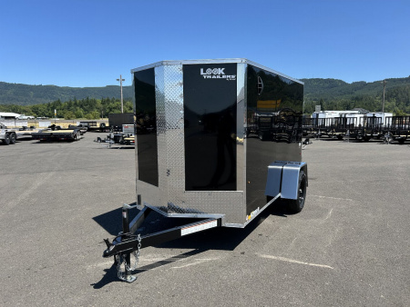 New 2025 Look 5X10 DLX Enclosed Cargo Trailer with Rear Ramp Door 3K GVWR