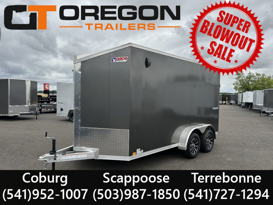 New 2025 Pace American 7X14 Aluminum Enclosed Cargo Trailer 7K GVWR