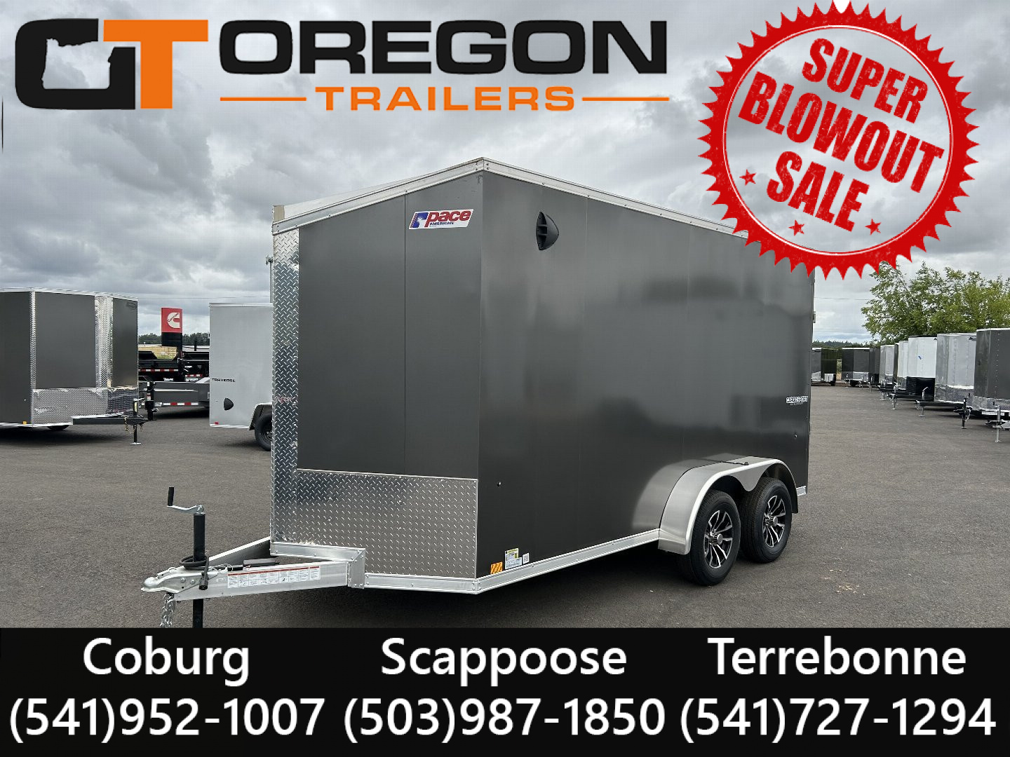 New 2025 Pace American 7X16 Aluminum Enclosed Trailer 7K GVWR