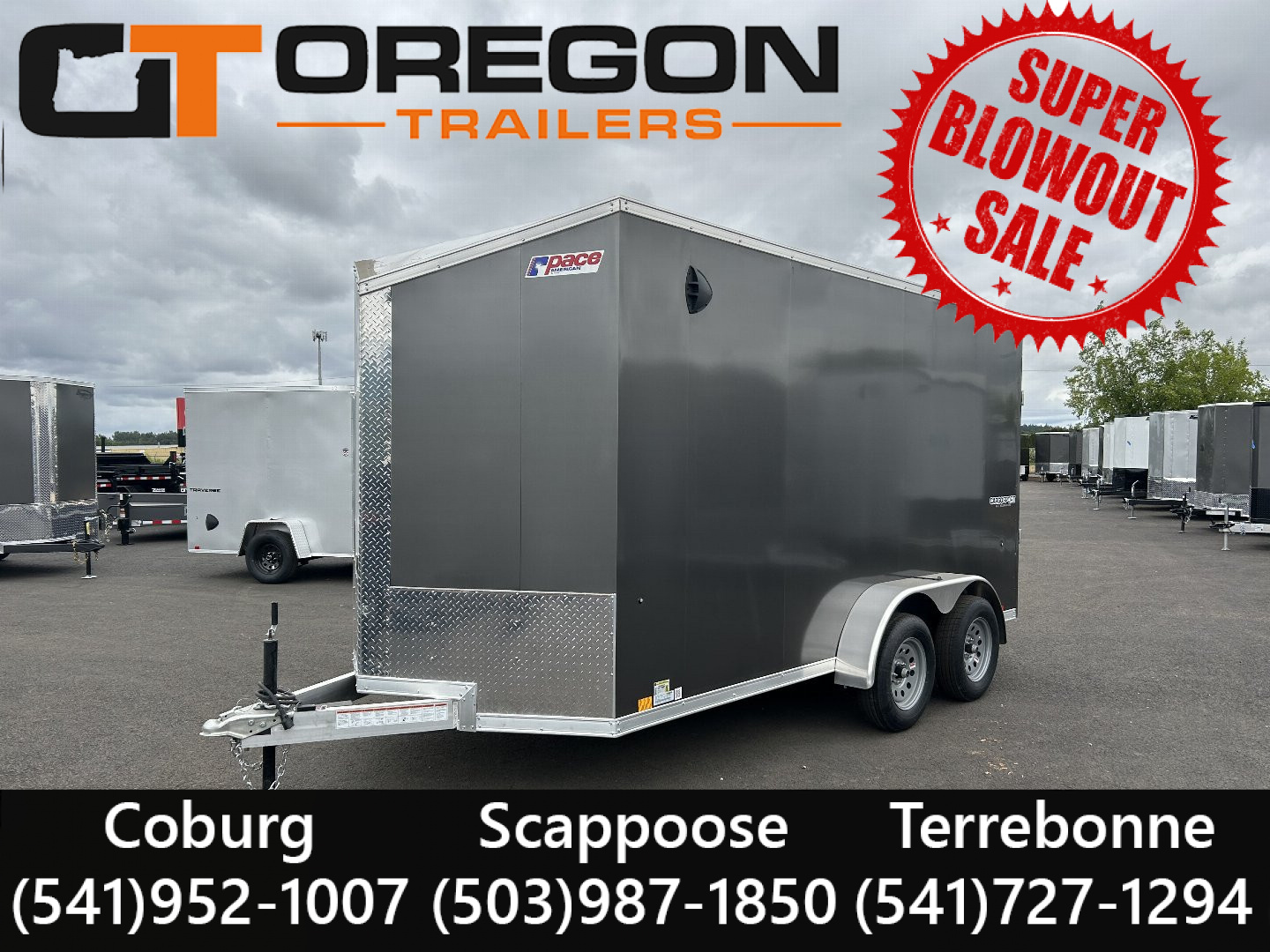 New 2025 Pace American 7X16 Enclosed Cargo Trailer 7K GVWR