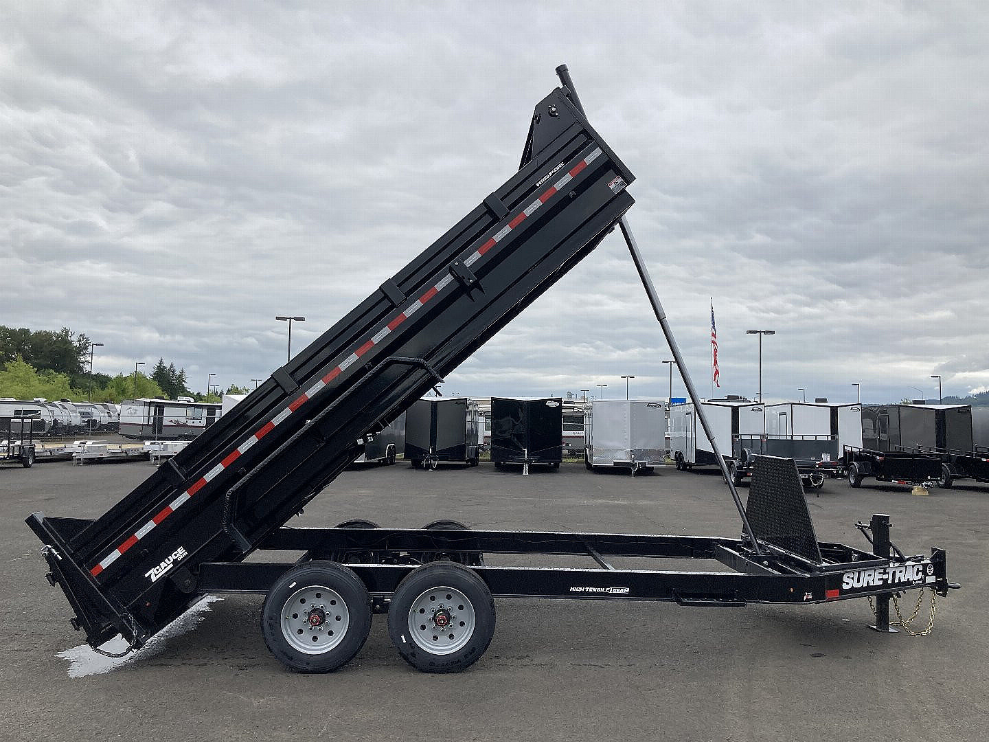 New 2025 Sure-Trac 7x16 Pro-series Telescopic Dump 17.6K GVWR