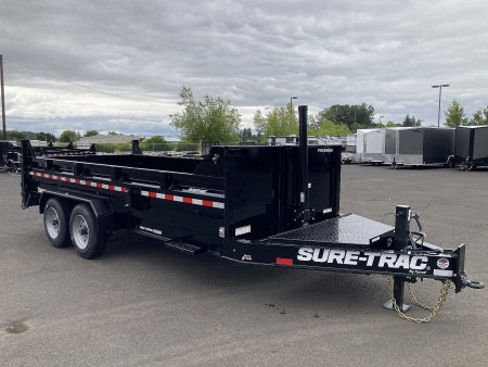 New 2025 Sure-Trac 7x16 Pro-series Telescopic Dump 17.6K GVWR