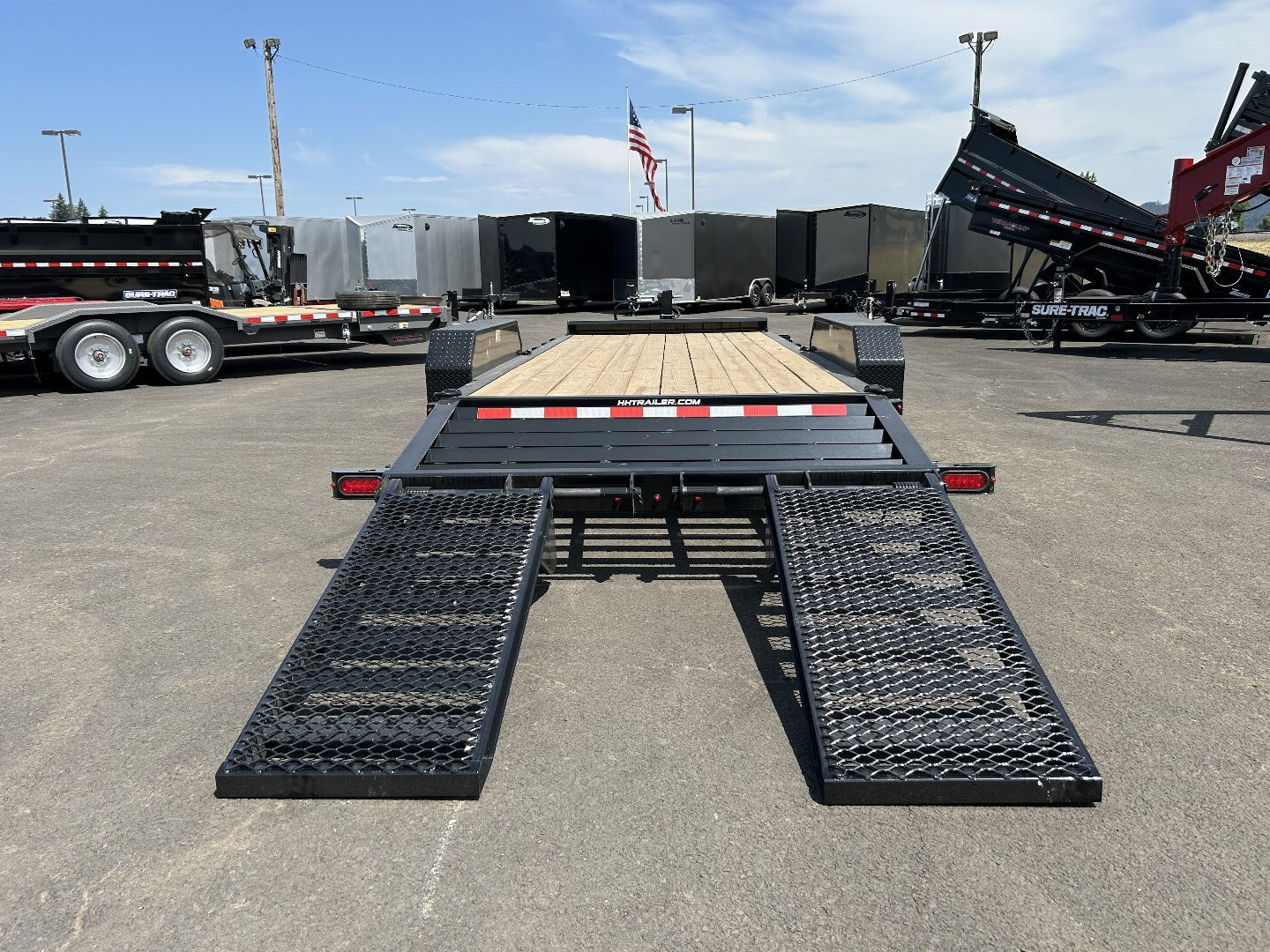 New 2025 H&H 8.5X18 Open Steel Topline I-Beam Equipment Trailer 15.4K GVWR