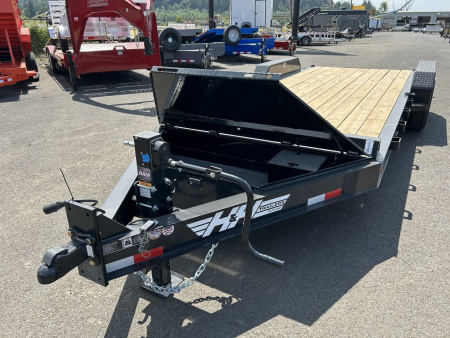 New 2025 H&H 8.5X18 Open Steel Topline I-Beam Equipment Trailer 15.4K GVWR
