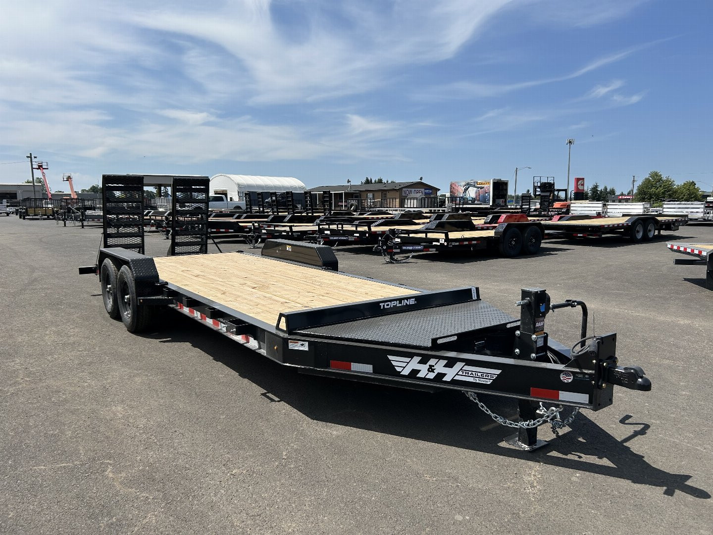 New 2025 H&H 8.5X18 Open Steel Topline I-Beam Equipment Trailer 15.4K GVWR