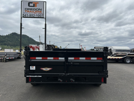 New 2025 H&H 7X16 Heavy Duty Low Pro Open Steel Scissor Dump 14K GVWR