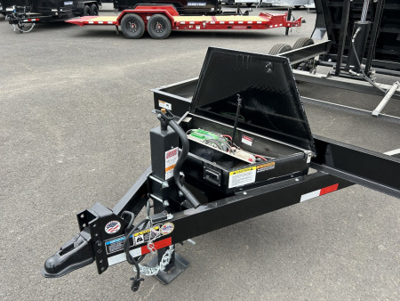 New 2025 H&H 7X16 Heavy Duty Low Pro Open Steel Scissor Dump 14K GVWR