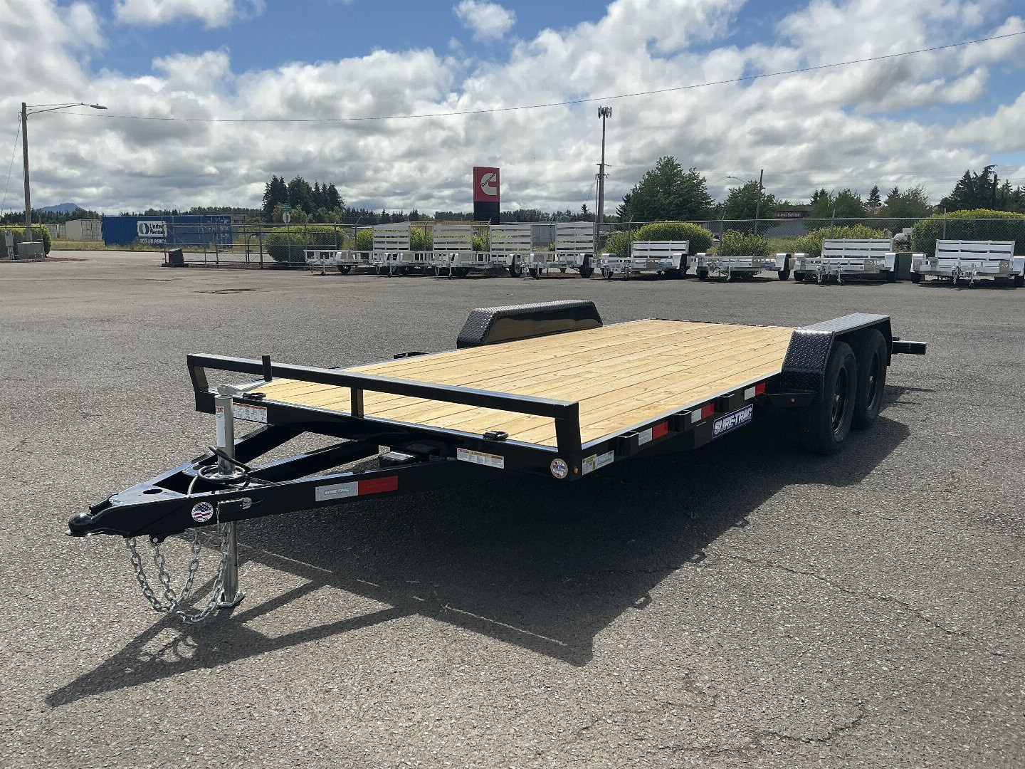 New 2025 Sure-Trac 7'x18' Open Steel Car Hauler 7K GVWR