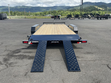 New 2025 Sure-Trac 7'x18' Open Steel Car Hauler 7K GVWR