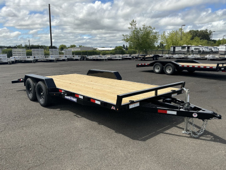 New 2025 Sure-Trac 7'x18' Open Steel Car Hauler 7K GVWR