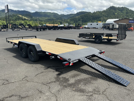New 2025 Sure-Trac 7'x18' Open Steel Car Hauler 7K GVWR