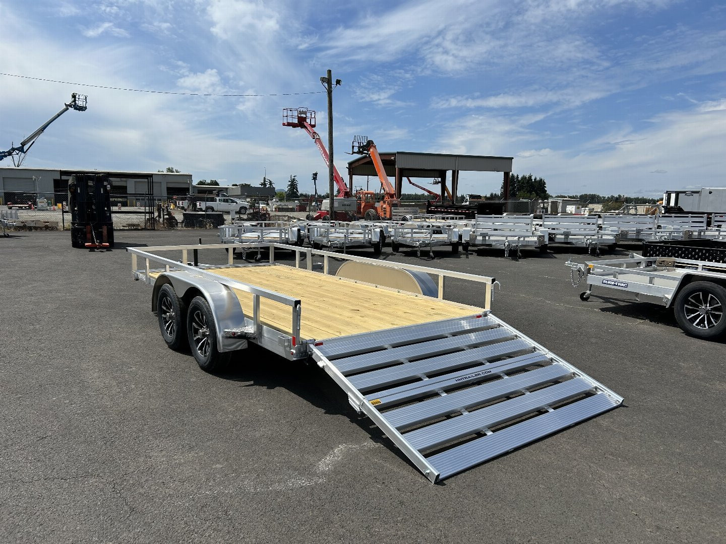 New 2025 H&H 7x14 Open Aluminum Utility Trailer 7K GVWR