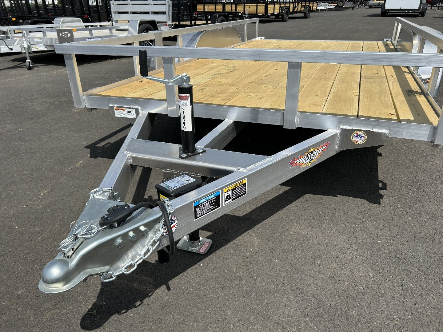 New 2025 H&H 7x14 Open Aluminum Utility Trailer 7K GVWR