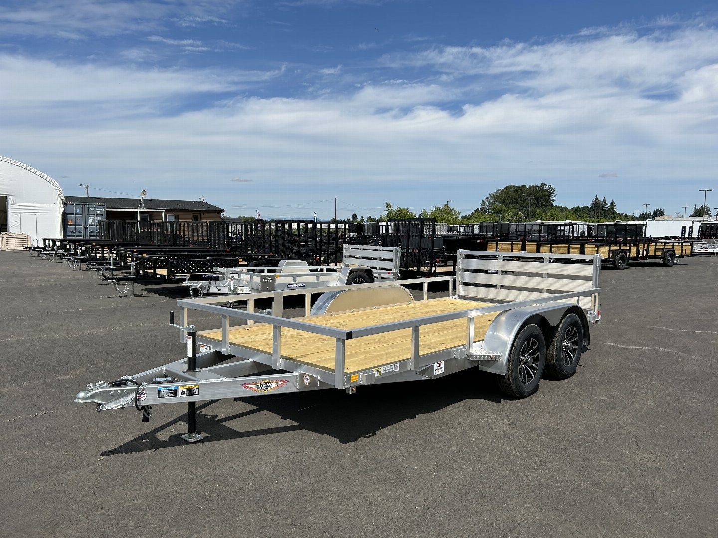 New 2025 H&H 7x14 Open Aluminum Utility Trailer 7K GVWR