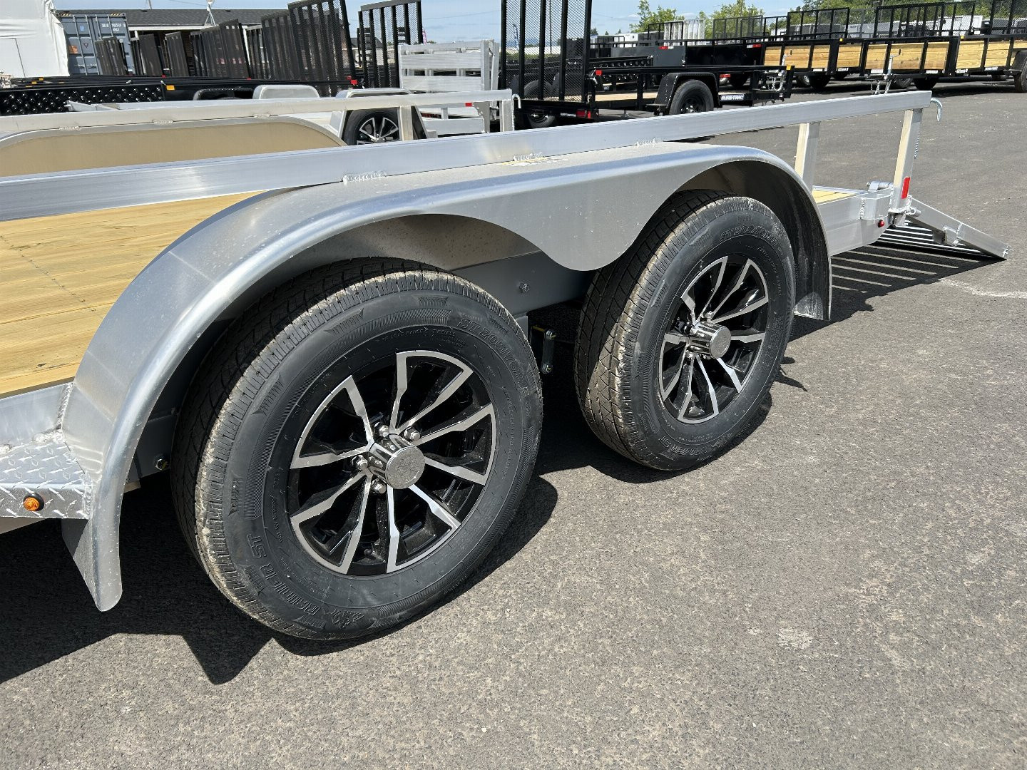 New 2025 H&H 7x14 Open Aluminum Utility Trailer 7K GVWR