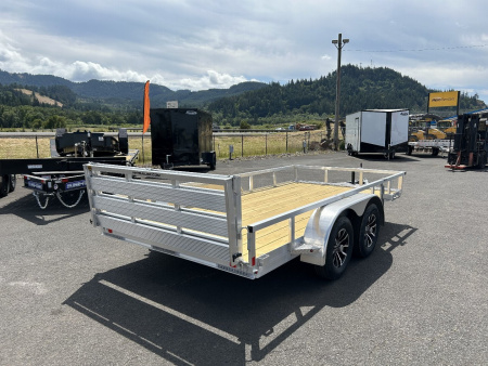 New 2025 H&H 7x14 Open Aluminum Utility Trailer 7K GVWR