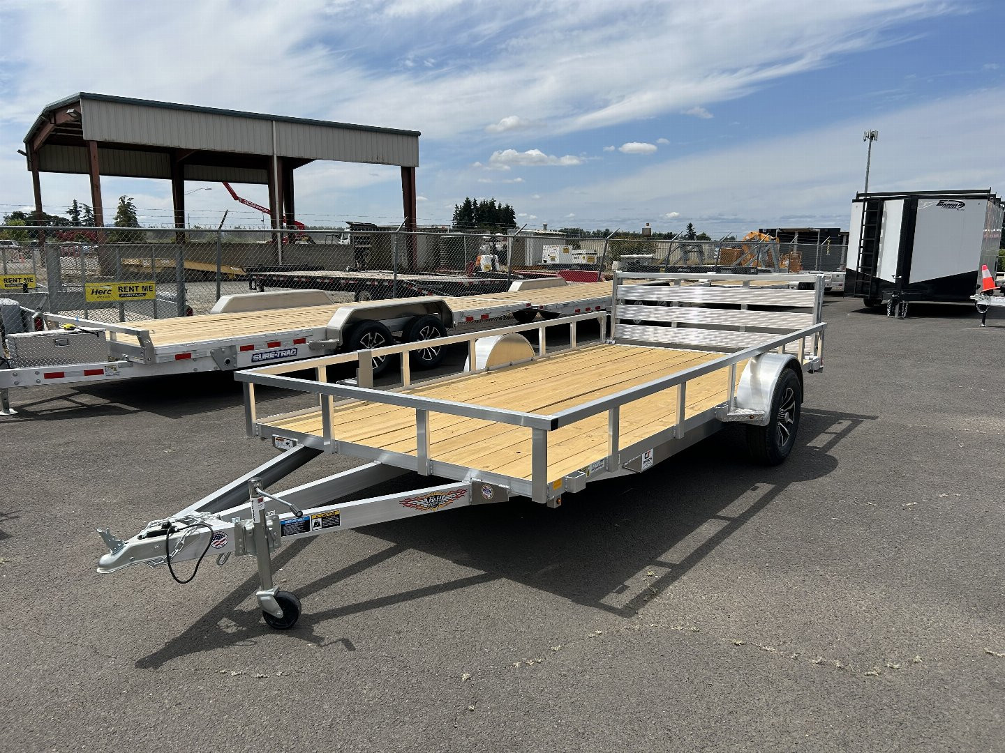 New 2025 H&H Trailers 7x14 Aluminum Tube Top Utility 3K GVWR