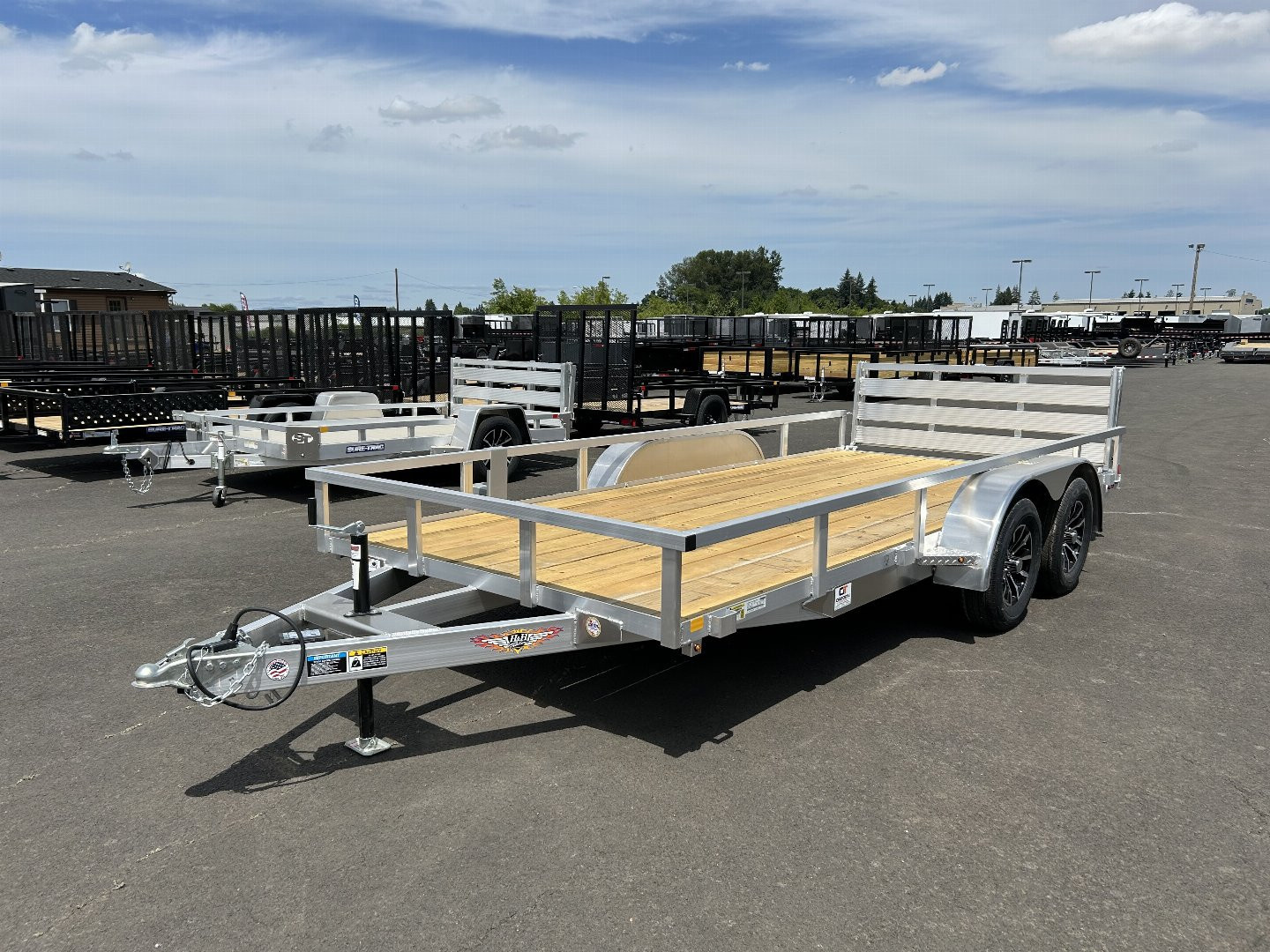 New 2025 H&H Trailers 7X16 Aluminum Tube Top Utility Tandem 7K GVWR