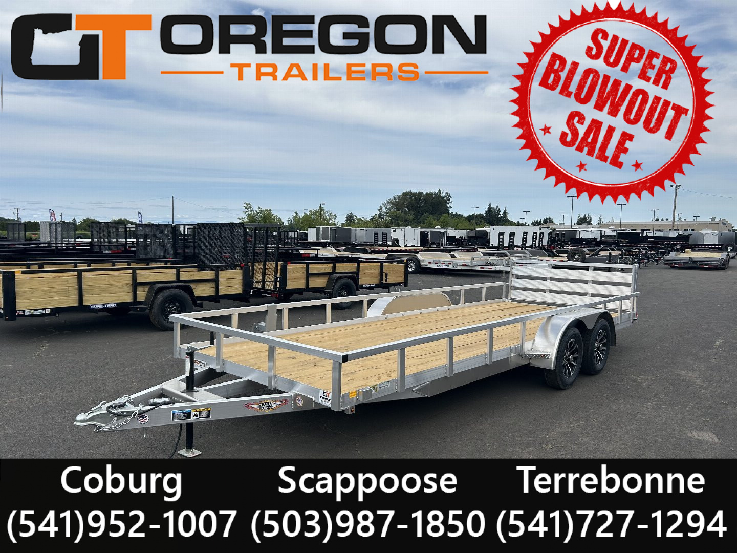 New 2025 H&H Trailers 7x20 Aluminum Tandem Axle Utility 7K GVWR